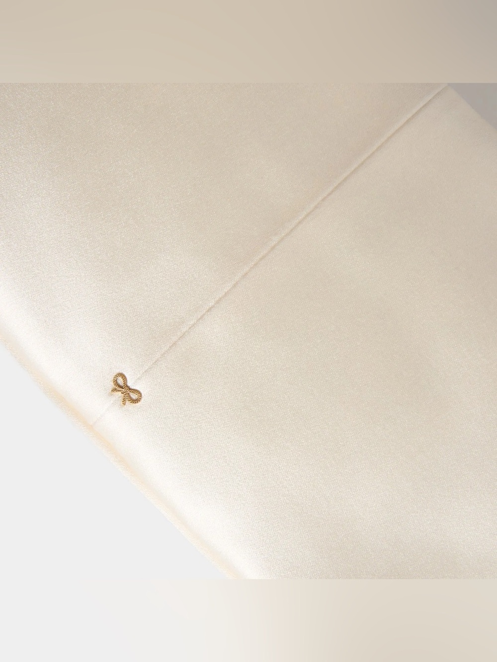 Anya Hindmarch Bow Clutch in Ivory Satin - Picture 8 of 8